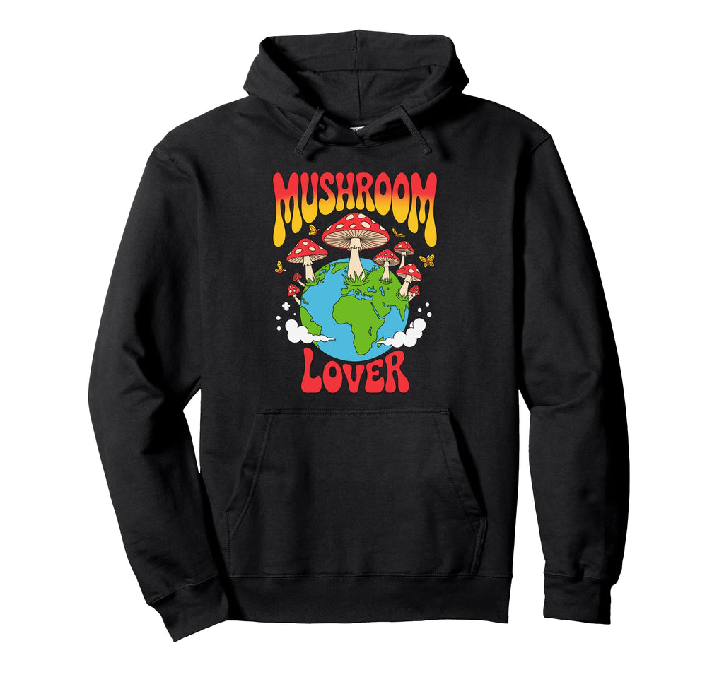 Mushroom Lover Earth Red Toadstools Hoodie - Aesthetic Graphic for Adults - T-Shirt, Sweatshirt, Hoodie