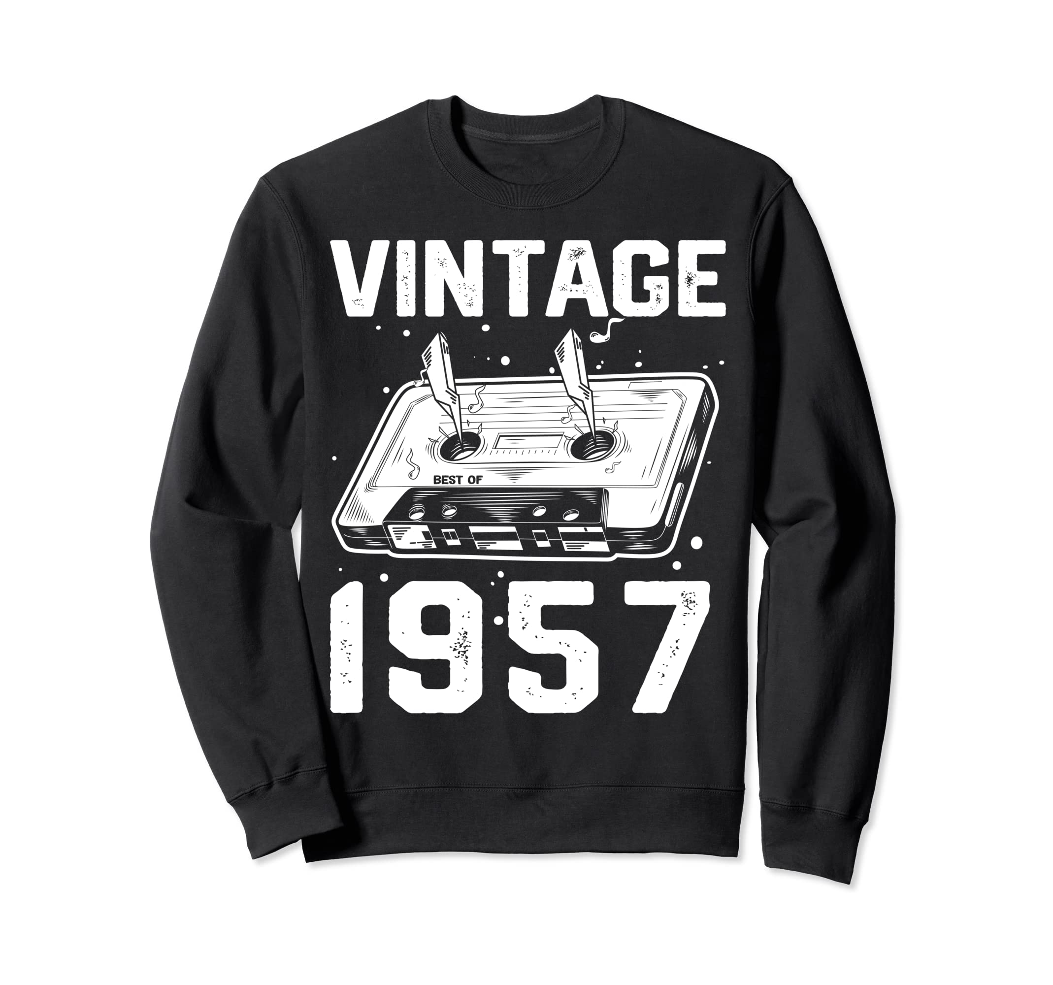 Birthday Best 1957 Bday 1957 Cassette Sweatshirt - Graphic Print Unisex - T-Shirt, Sweatshirt, Hoodie