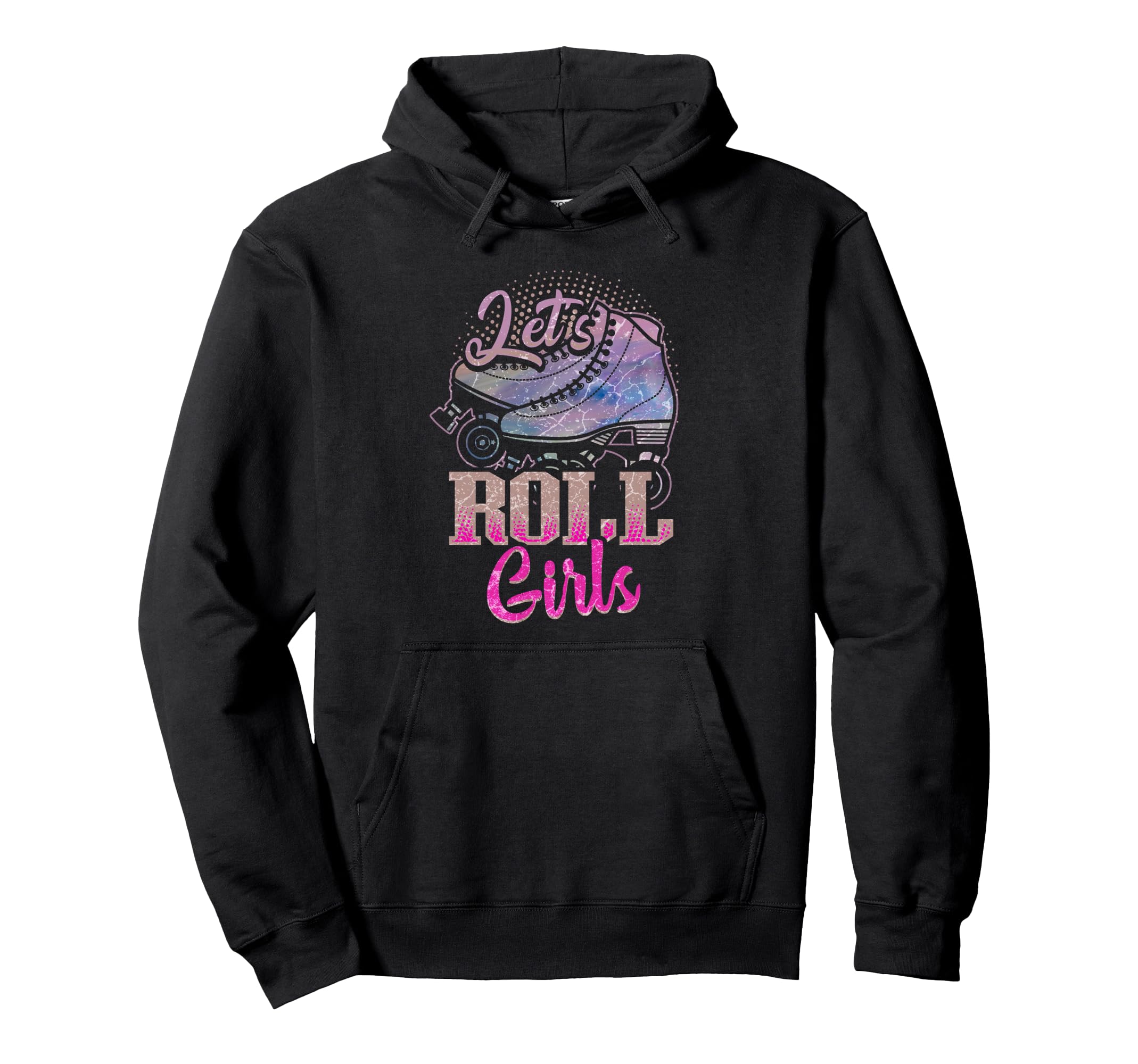 Lets Roll Who Loves Roller Skating Hoodie - Aesthetic Graphic for Adults - T-Shirt, Sweatshirt, Hoodie
