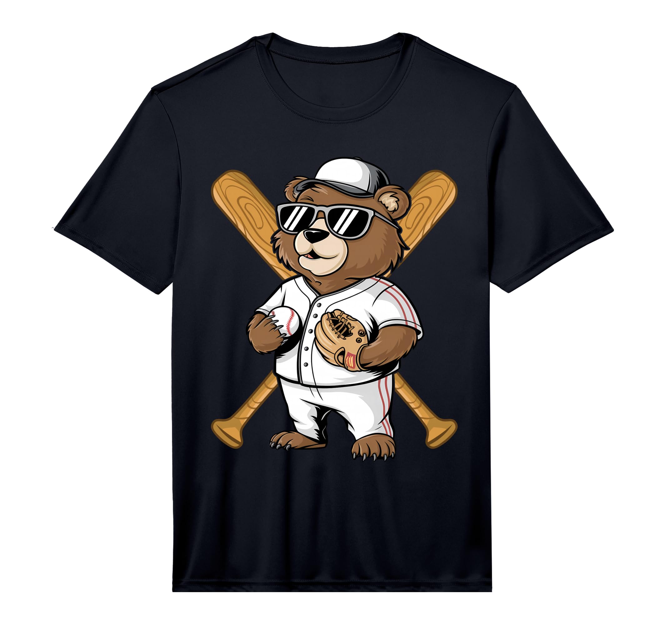Baseball Player Grizzly Bear Pitcher T-Shirt - Trendy Graphic Unisex - T-Shirt, Sweatshirt, Hoodie