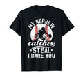 Funny Baseball Catcher Uncle Baseball T-Shirt - Minimalist Print Men Women - T-Shirt, Sweatshirt, Hoodie