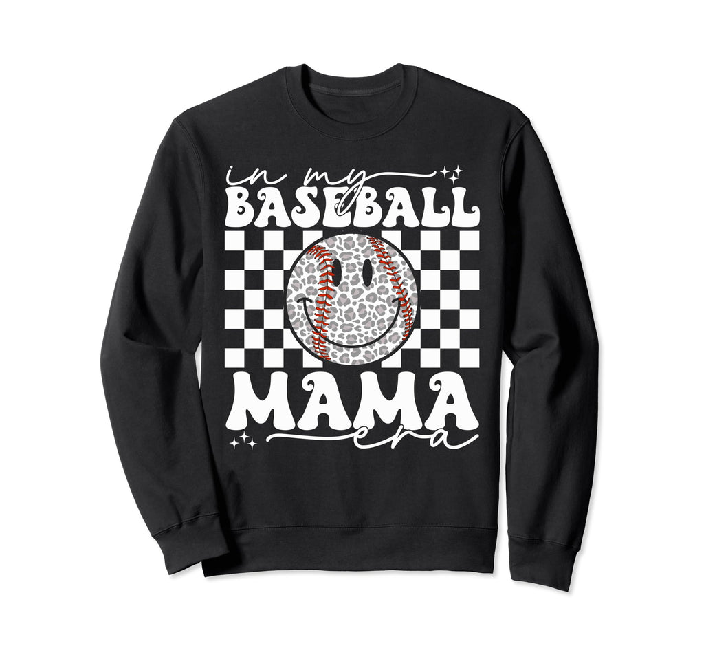 My Baseball Mom Mama Era Leopard Sweatshirt - Unique Graphic for Adults - T-Shirt, Sweatshirt, Hoodie