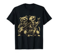 Raccoon Opossum Rock Band Guitar Animal T-Shirt - Graphic Print Unisex - T-Shirt, Sweatshirt, Hoodie