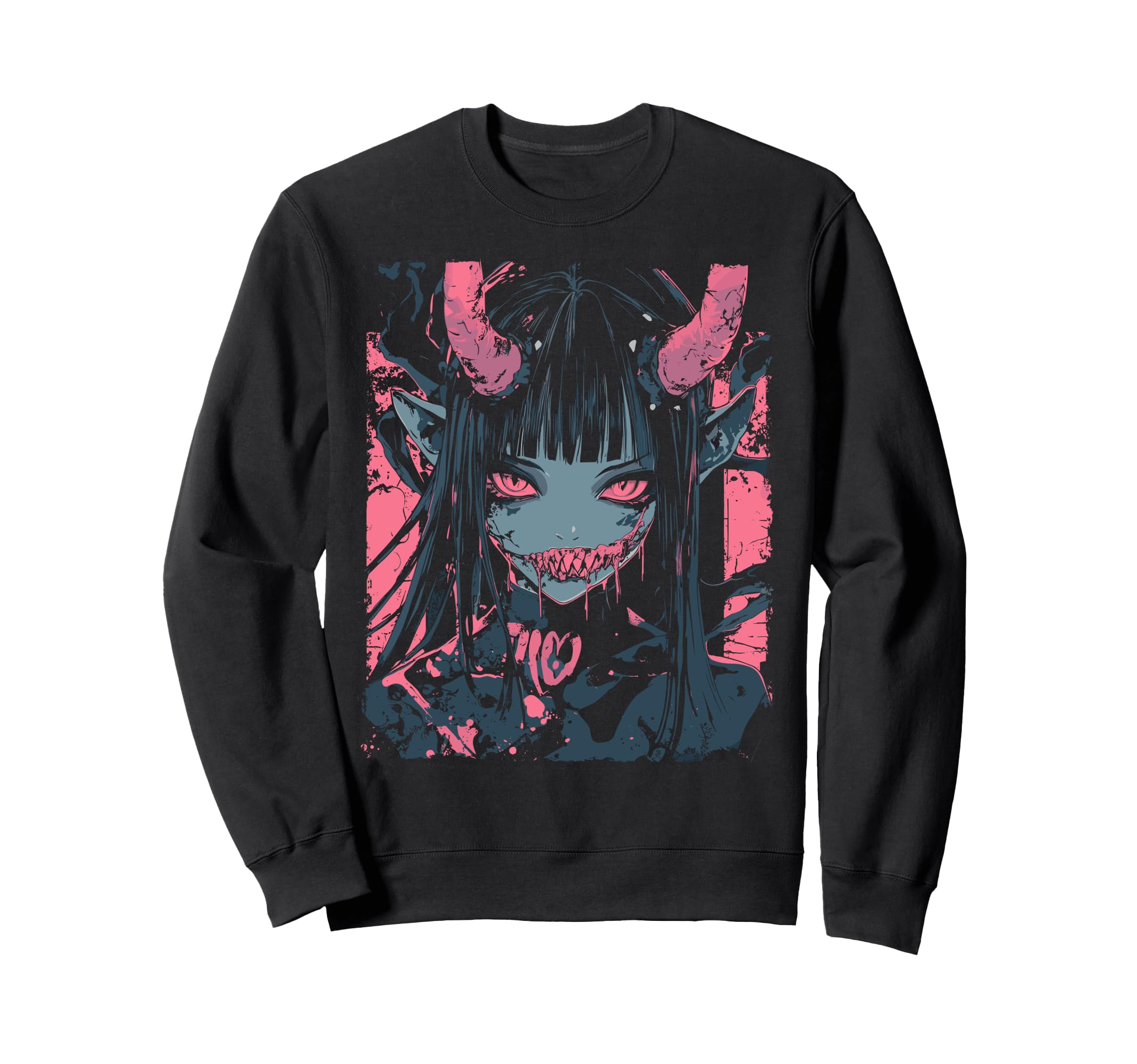 Anime Horror Aesthetic Sweatshirt - Casual Everyday Wear Men Women - T-Shirt, Sweatshirt, Hoodie