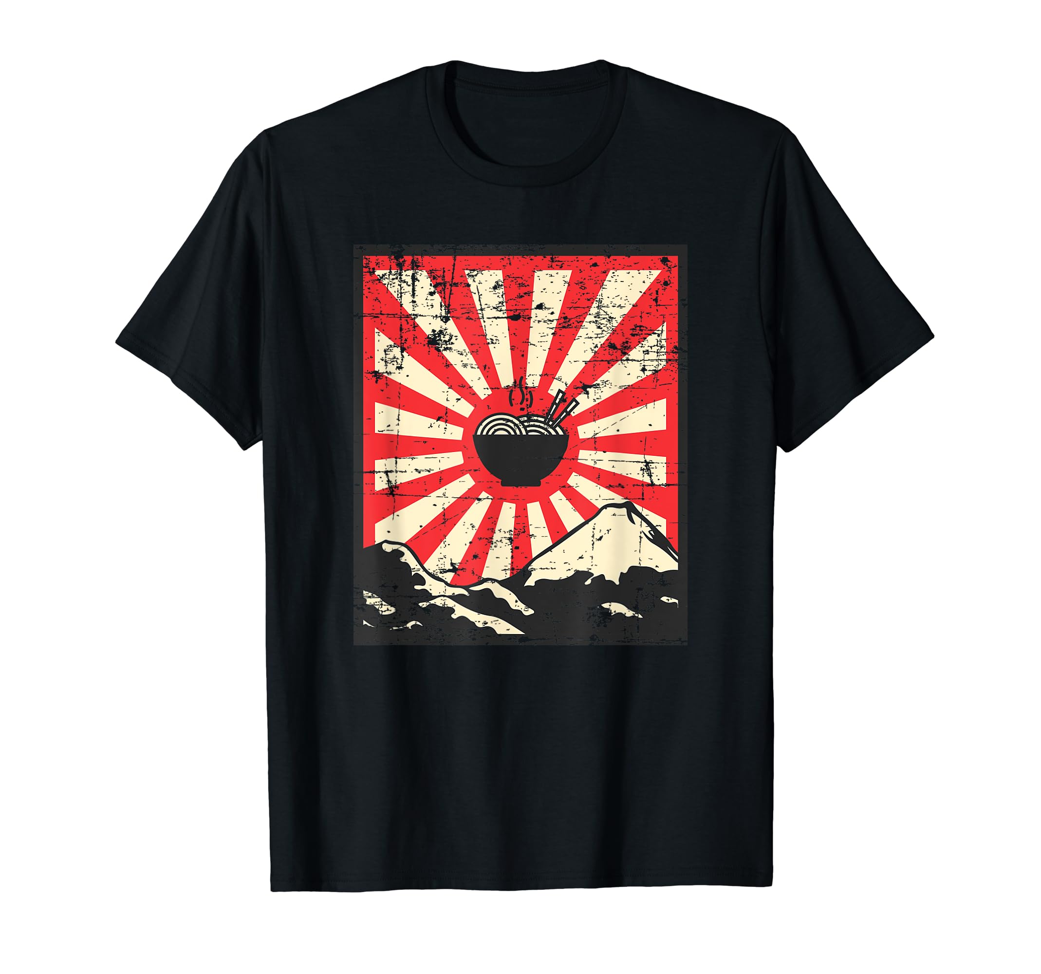 Japanese Anime Ramen Distressed T-Shirt - Aesthetic Graphic Men Women - T-Shirt, Sweatshirt, Hoodie