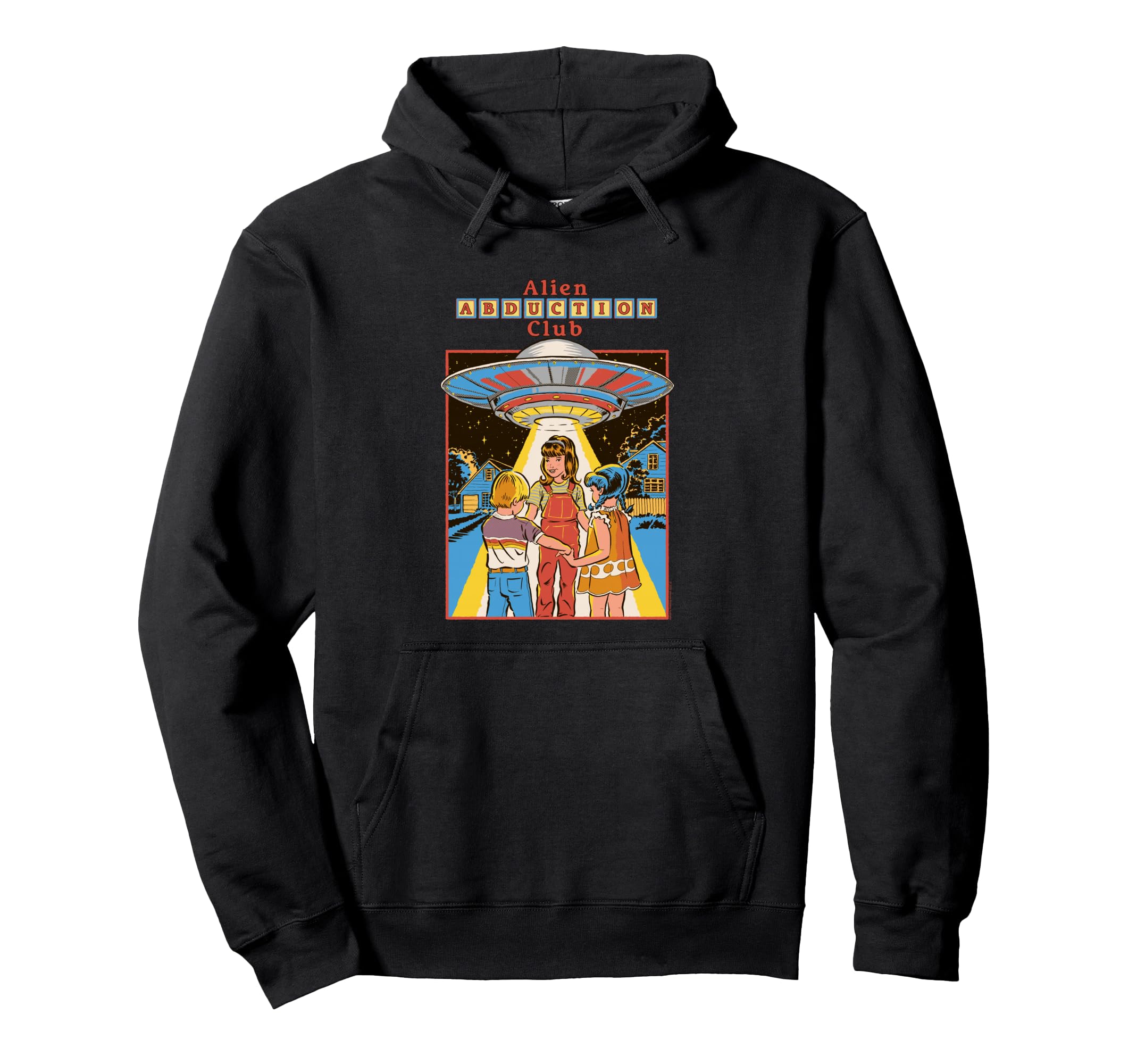 Steven Rhodes Alien Abduction Club Ufo Hoodie - Fun Novelty Design Unisex - T-Shirt, Sweatshirt, Hoodie