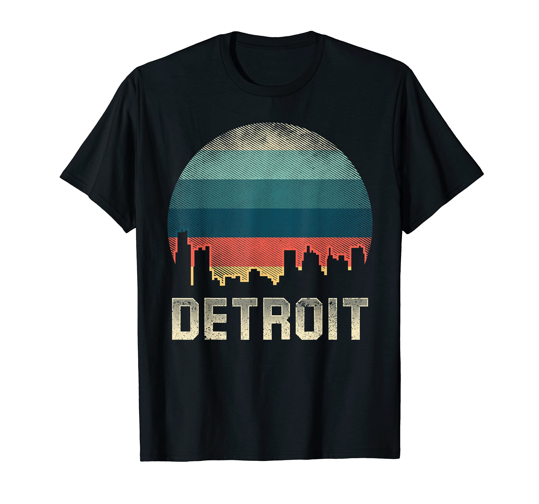 Sunset Detroit City T-Shirt - Minimalist Print for Adults - T-Shirt, Sweatshirt, Hoodie