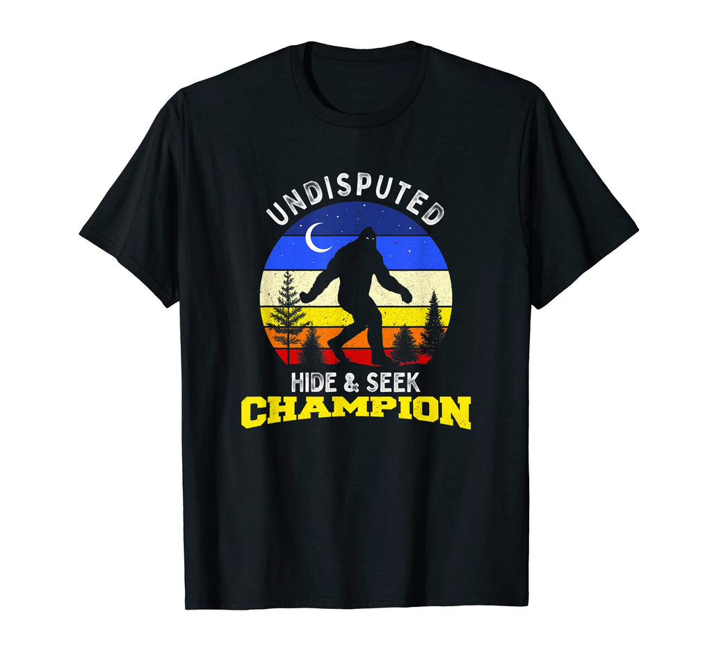 Funny Bigfoot Undisputed Hide Seek T-Shirt - Custom Art Print Unisex - T-Shirt, Sweatshirt, Hoodie