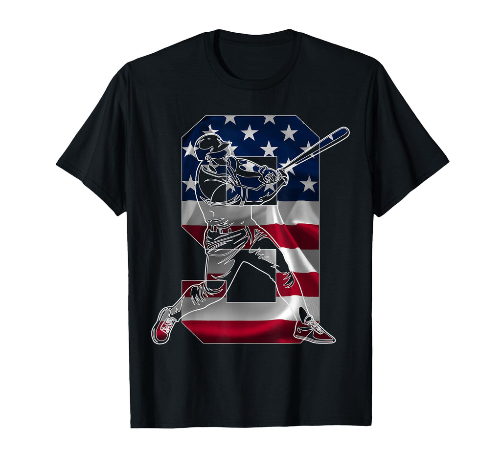 Number 9 Years Baseball 9Th Birthday T-Shirt - Trendy Graphic Unisex - T-Shirt, Sweatshirt, Hoodie