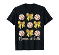 Mama Both Coquette Bow Softball T-Shirt - Unique Graphic for Adults - T-Shirt, Sweatshirt, Hoodie