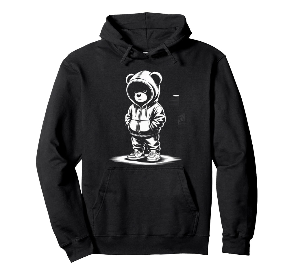 Camouflage Rapper Teddy Bear Camo 80S Hoodie - Trendy Graphic for Adults - T-Shirt, Sweatshirt, Hoodie