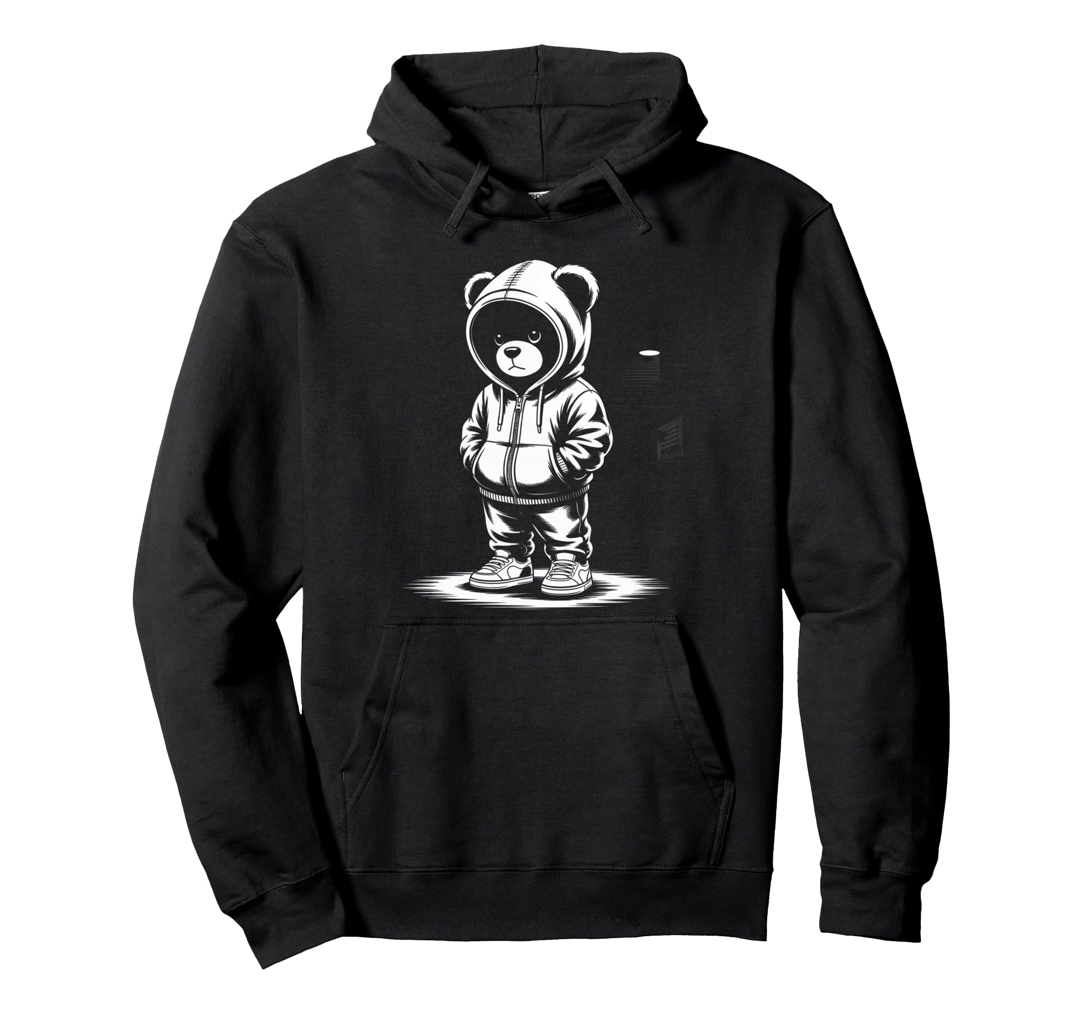 Camouflage Rapper Teddy Bear Camo 80S Hoodie - Trendy Graphic for Adults - T-Shirt, Sweatshirt, Hoodie