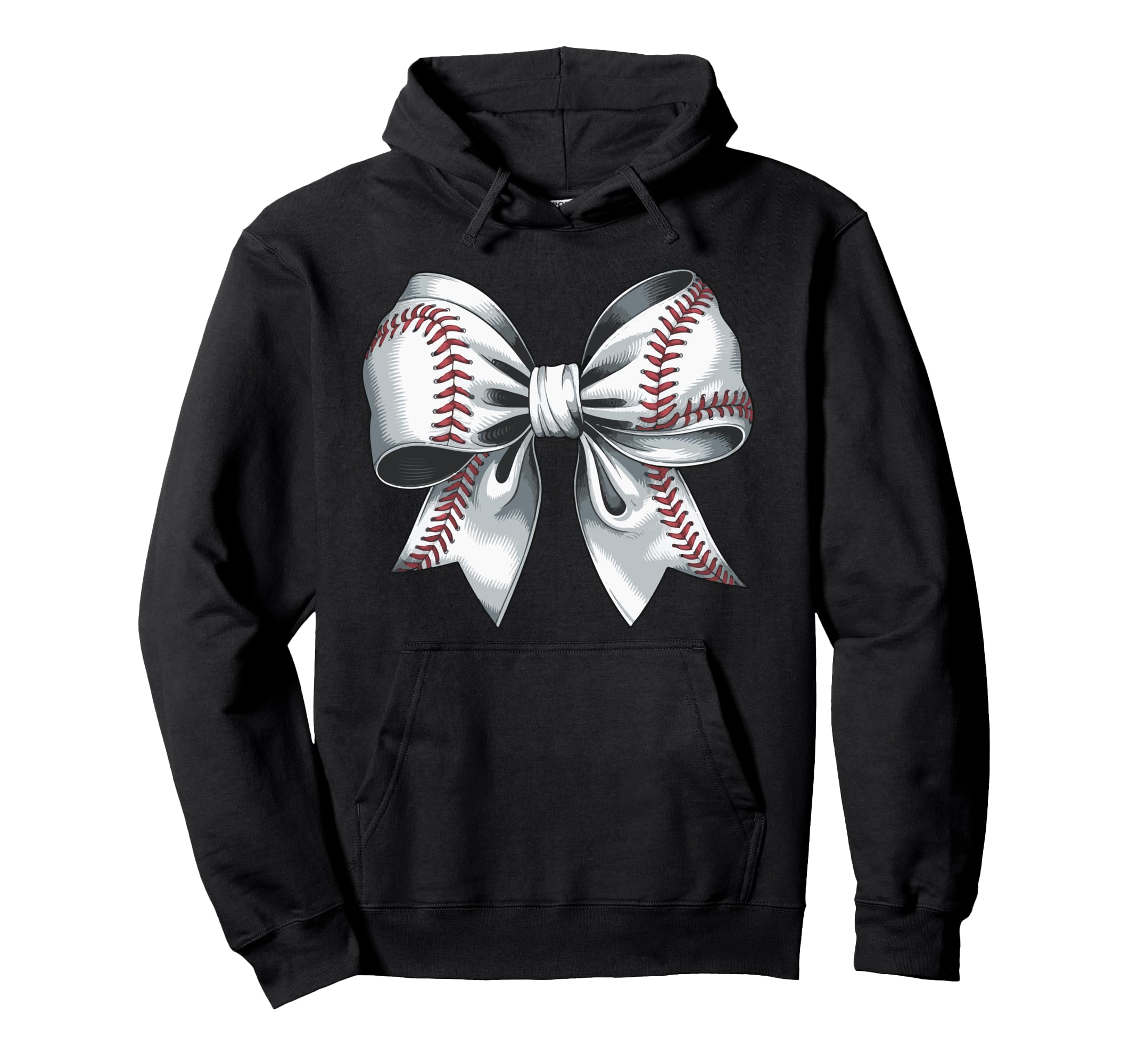 Baseball Bow Baseball Mom Mothers Day Hoodie - Custom Art Print Unisex - T-Shirt, Sweatshirt, Hoodie