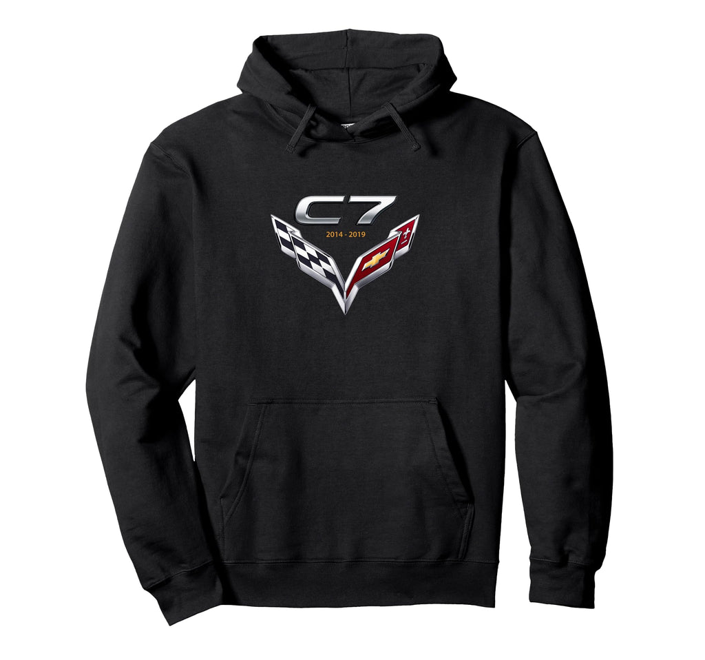 Car Emblem 2014 2019 C7 American Hoodie - Casual Everyday Wear Unisex - T-Shirt, Sweatshirt, Hoodie