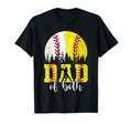 Dad Both Baseball Softball Fathers T-Shirt - Custom Art Print Men Women - T-Shirt, Sweatshirt, Hoodie