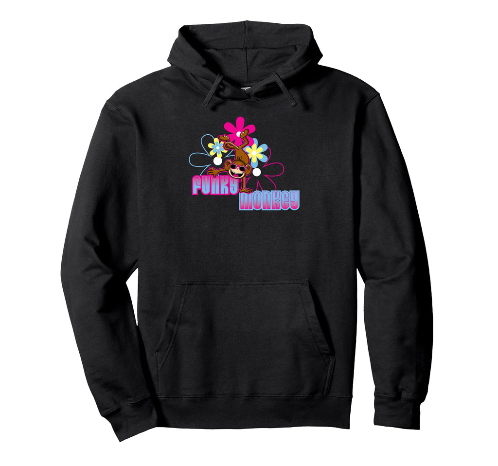 Funky Monkey Groovy Vibes Flower Power Hoodie - Trendy Graphic for Adults - T-Shirt, Sweatshirt, Hoodie