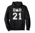 Number 21 Players Biggest Fan Baseball Or Hoodie - Minimalist Print Unisex - T-Shirt, Sweatshirt, Hoodie