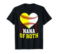 Nana Both Heart Softball Baseball Nana T-Shirt - Streetwear Style Unisex - T-Shirt, Sweatshirt, Hoodie