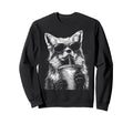 Fox Drinking Iced Coffee Funny Sweatshirt - Custom Art Print for Adults - T-Shirt, Sweatshirt, Hoodie