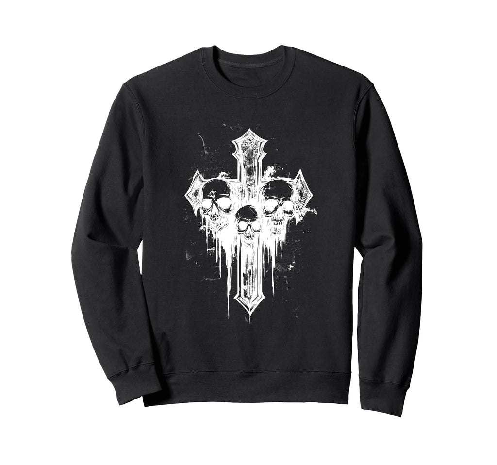 Y2K Goth Alt Grunge Cross Gothic Sweatshirt - Minimalist Print Men Women - T-Shirt, Sweatshirt, Hoodie