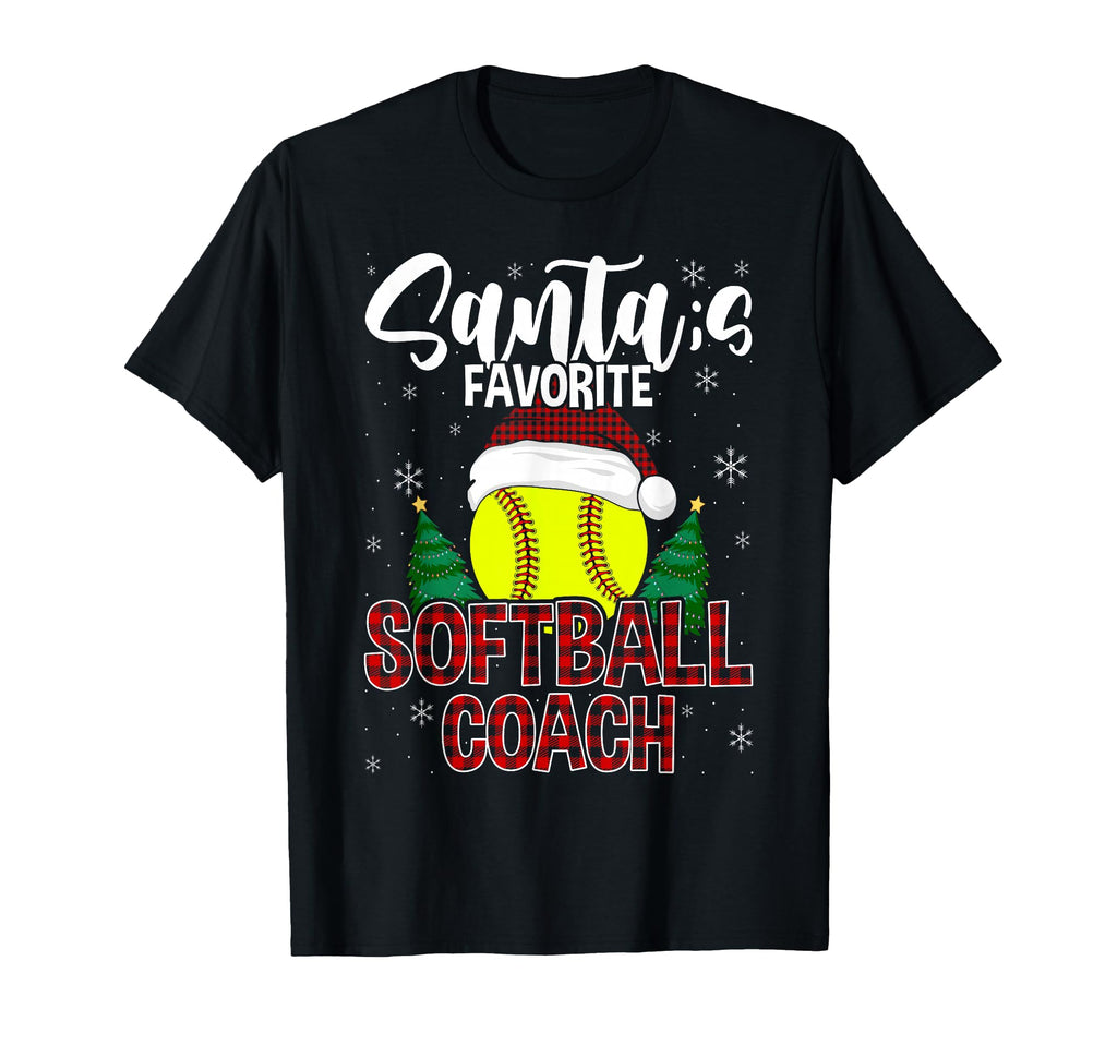 Funny Santas Favorite Softball T-Shirt - Fun Novelty Design for Adults - T-Shirt, Sweatshirt, Hoodie