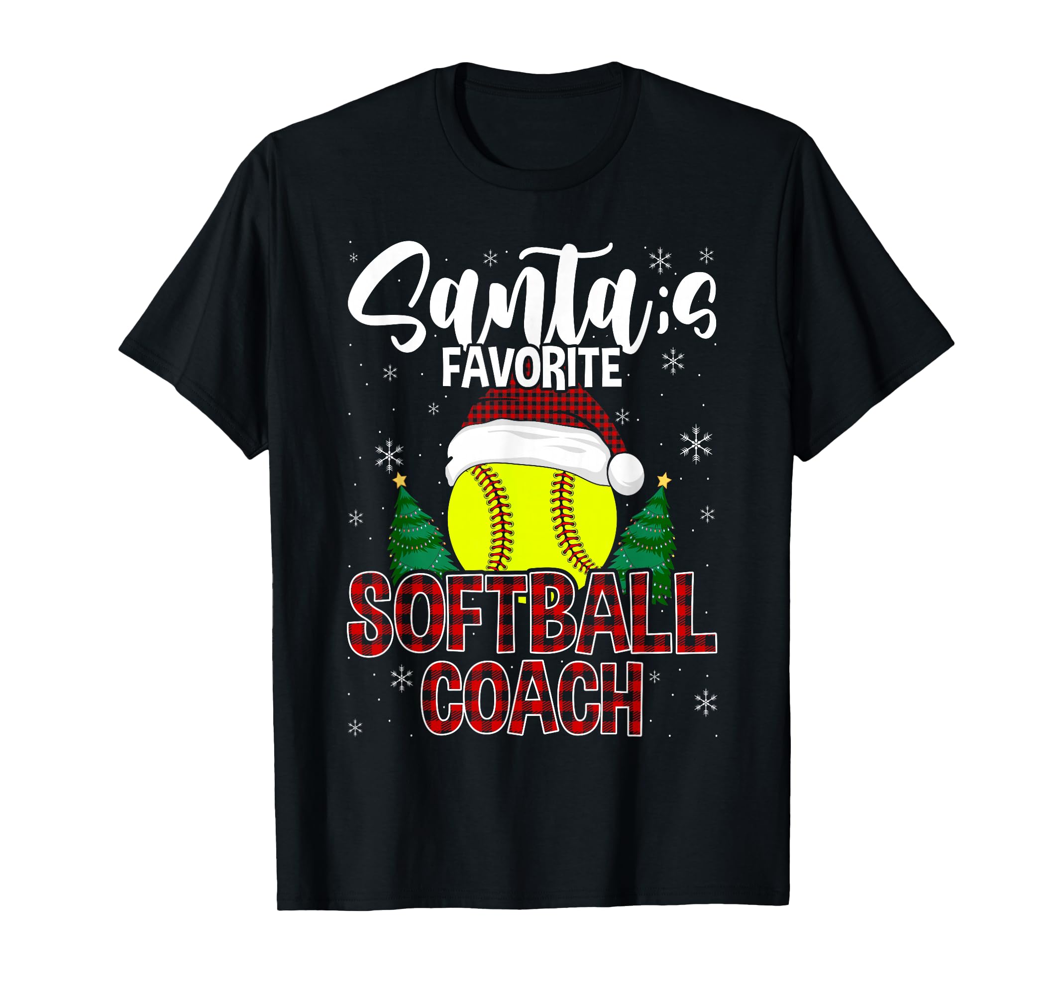 Funny Santas Favorite Softball T-Shirt - Fun Novelty Design for Adults - T-Shirt, Sweatshirt, Hoodie