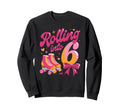 Rolling Into 6 Birthday Roller Sweatshirt - Unique Graphic Men Women - T-Shirt, Sweatshirt, Hoodie