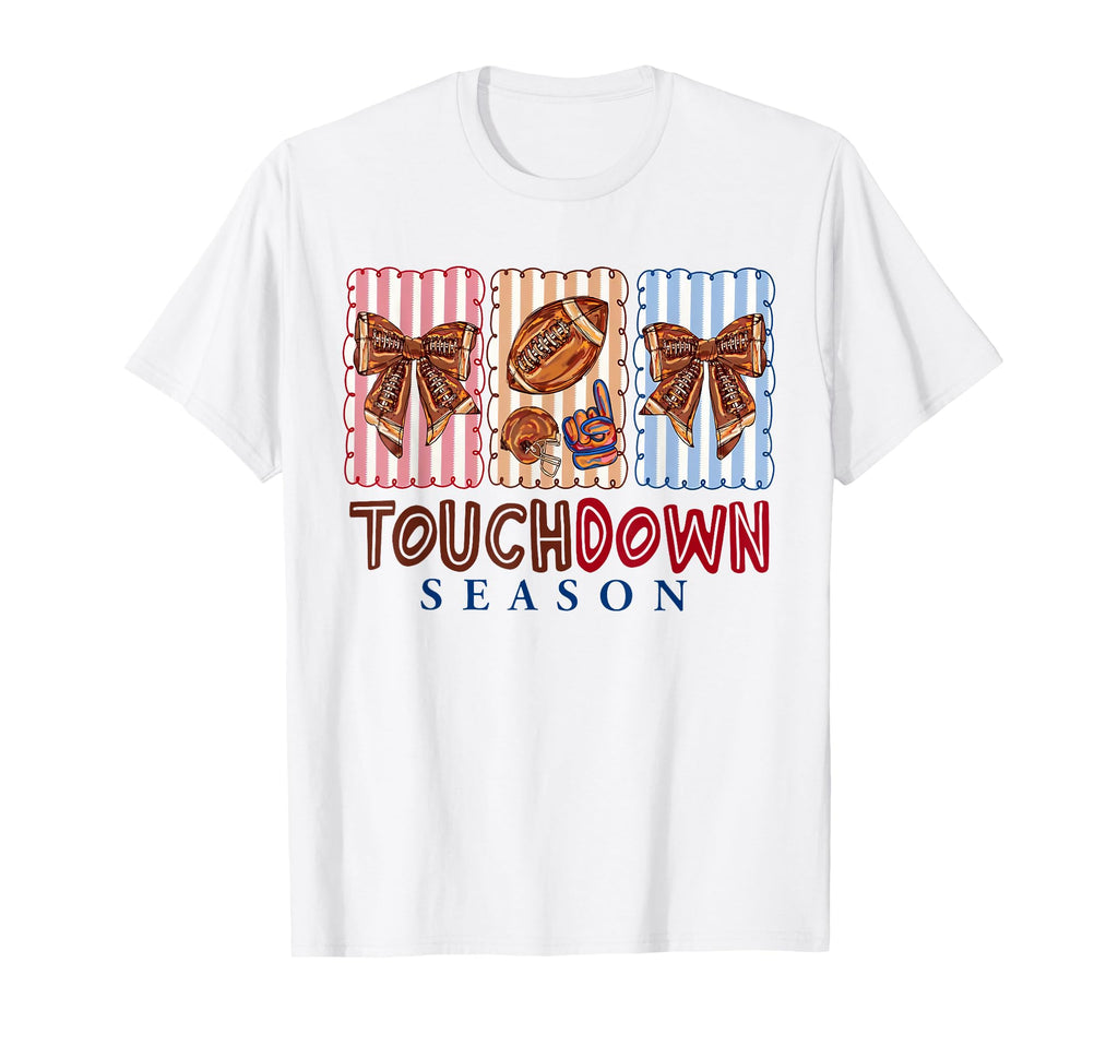 Touchdown Season Leopard Game Day Football T-Shirt - Unique Graphic Unisex - T-Shirt, Sweatshirt, Hoodie