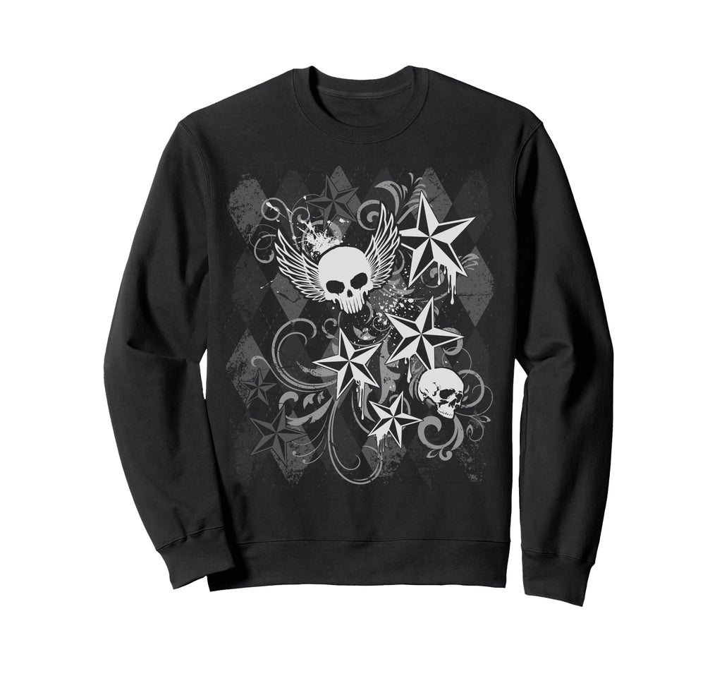 Y2K Grunge Skull Wings 2000S 90S Sweatshirt - Custom Art Print for Adults - T-Shirt, Sweatshirt, Hoodie