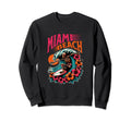 Miami Skeleton Surf Club Beach Sweatshirt - Aesthetic Graphic Men Women - T-Shirt, Sweatshirt, Hoodie