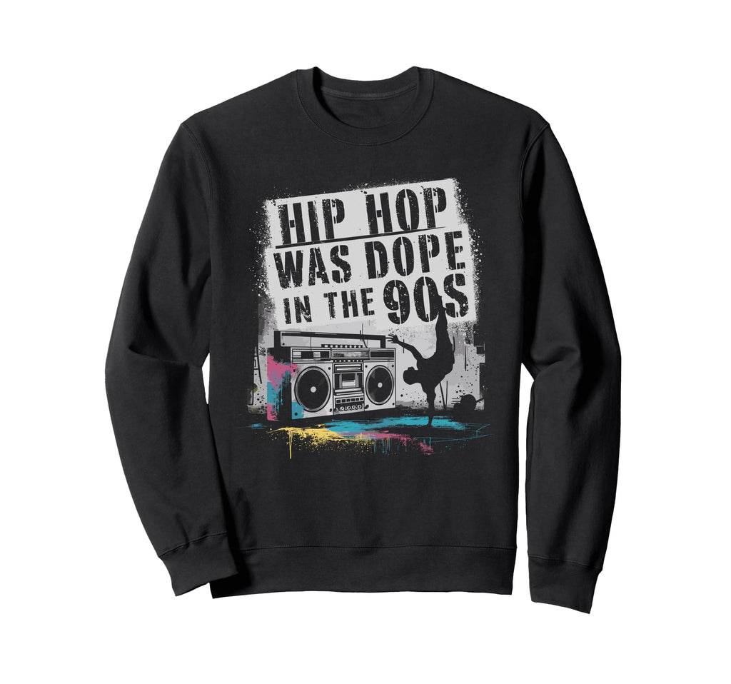 90S Hip Hop Nostalgia Old School Rap Sweatshirt - Minimalist Print Unisex - T-Shirt, Sweatshirt, Hoodie