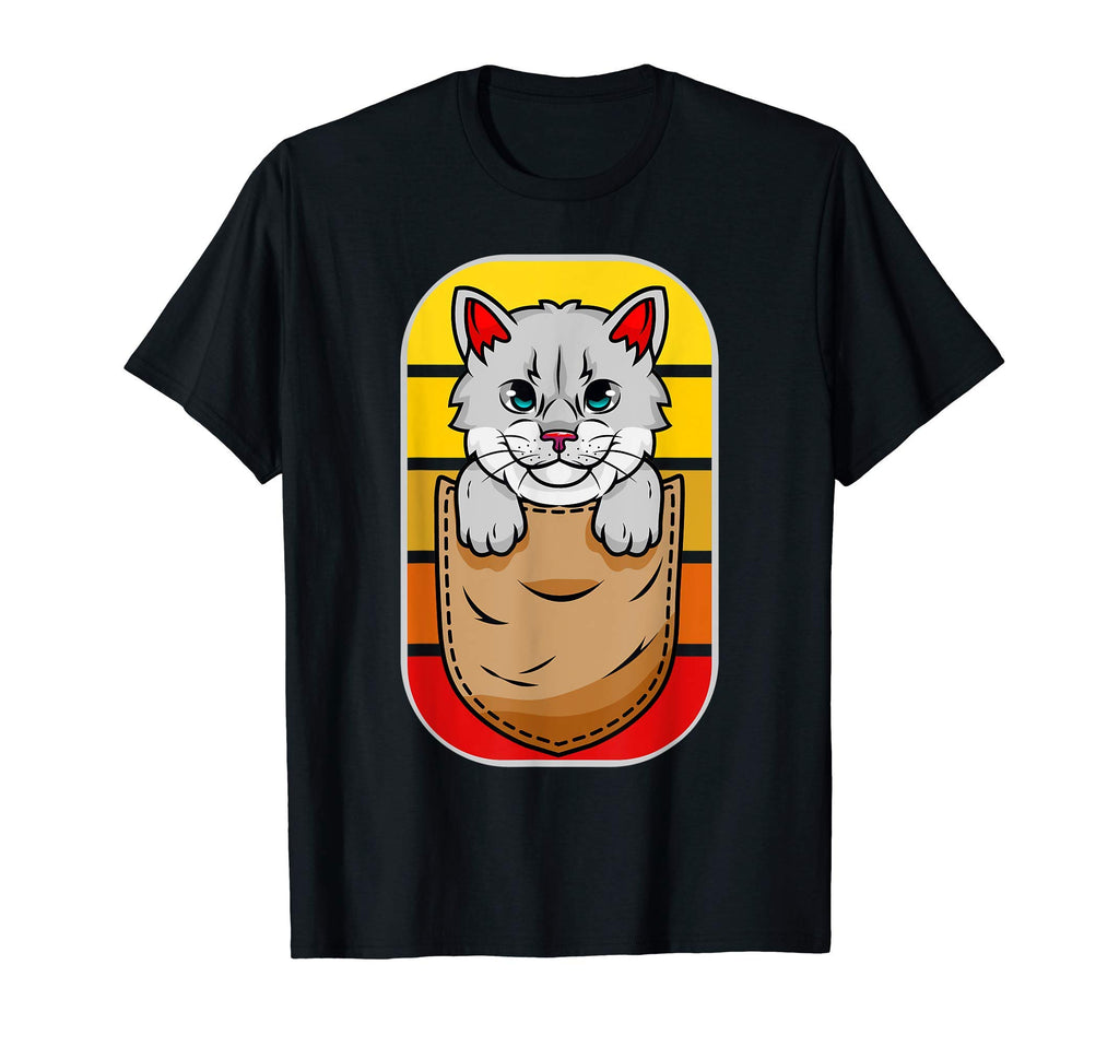 Cat Pocket Sunset Funny Gift T-Shirt - Custom Art Print Unisex - T-Shirt, Sweatshirt, Hoodie