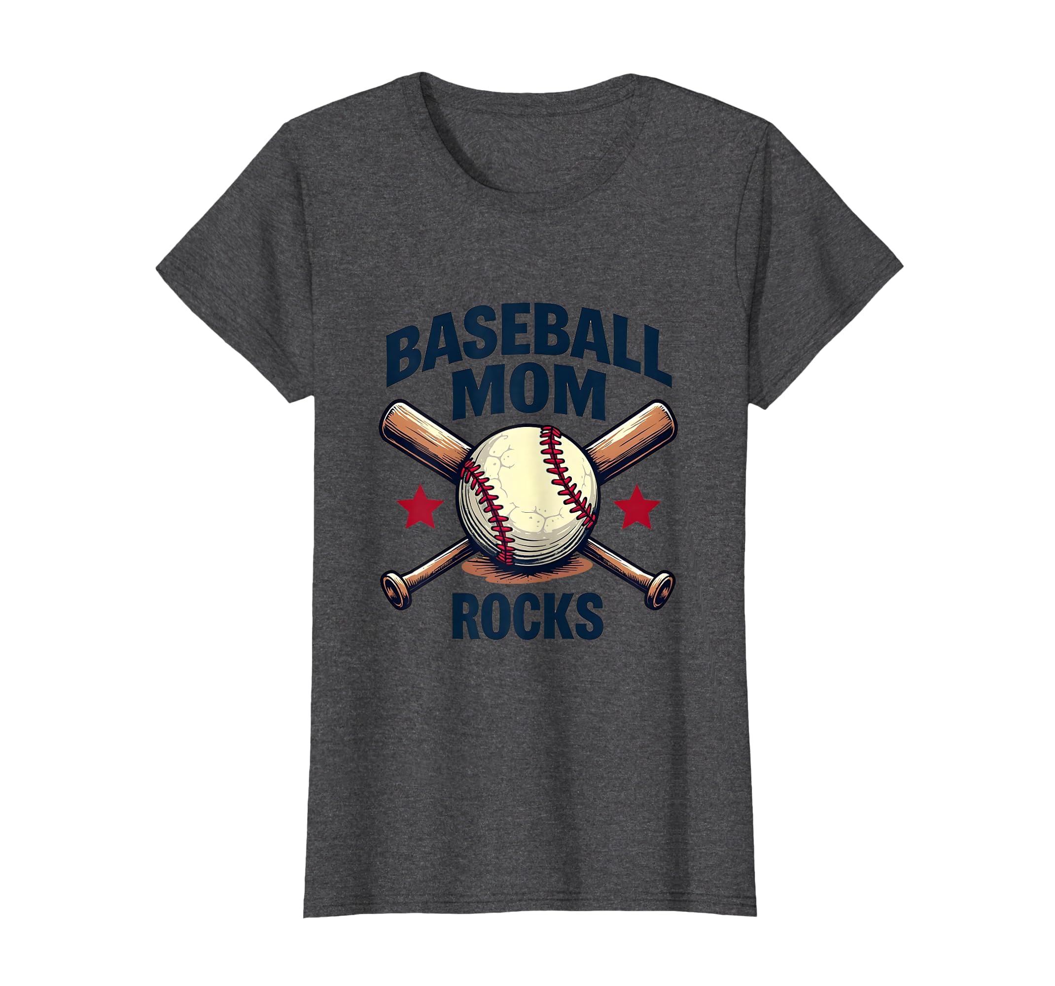 Baseball Mom Rocks Proud Sports Mom T-Shirt - Fun Novelty Design Men Women - T-Shirt, Sweatshirt, Hoodie
