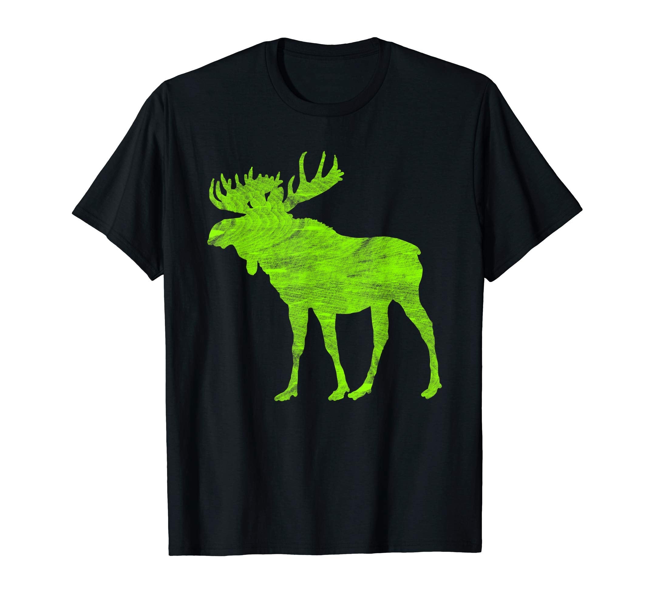 Big Moose Bright Green Wild Animal T-Shirt - Casual Everyday Wear Unisex - T-Shirt, Sweatshirt, Hoodie