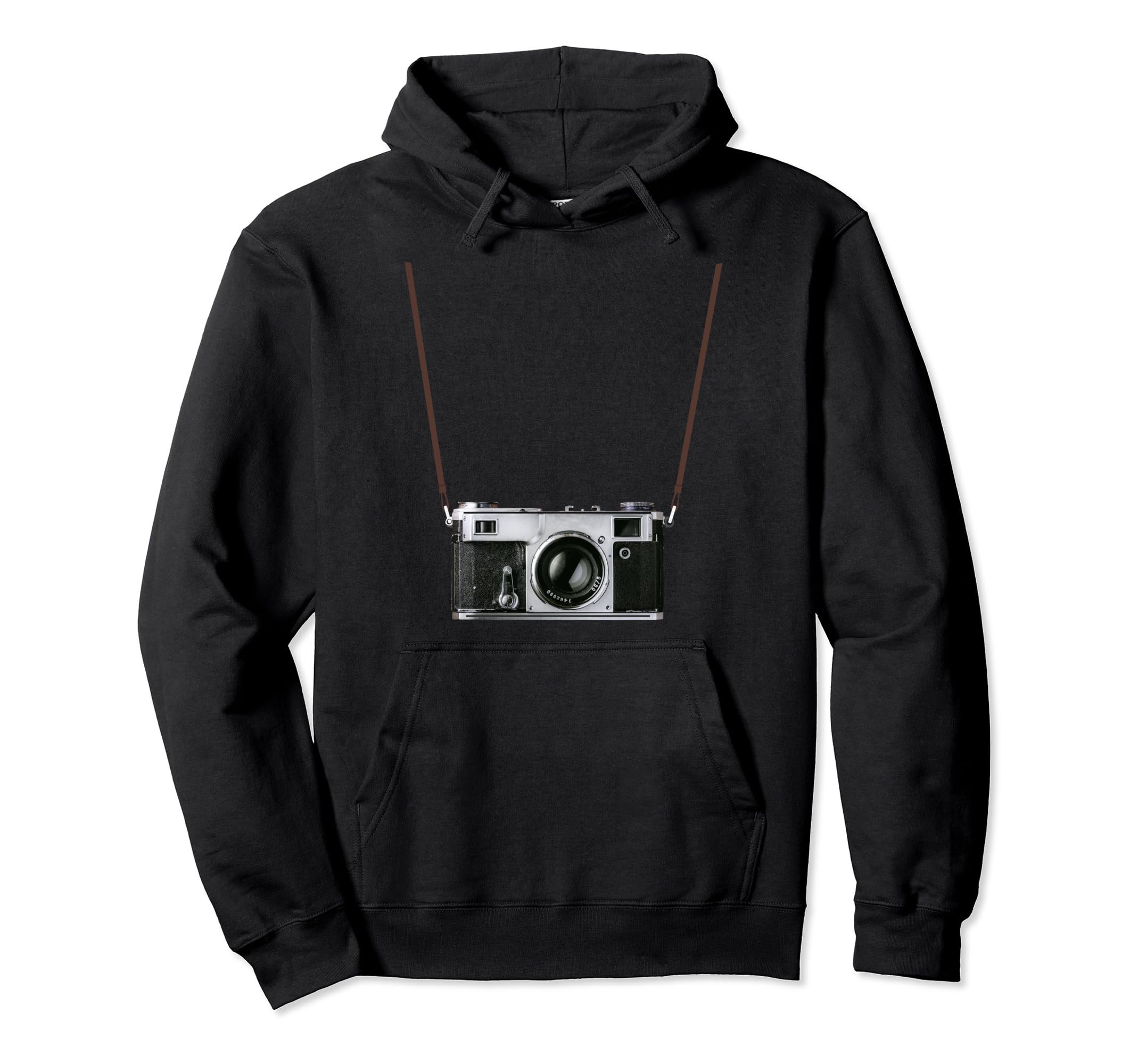 Camera Neck Strap Funny Novelty Hoodie - Streetwear Style for Adults - T-Shirt, Sweatshirt, Hoodie