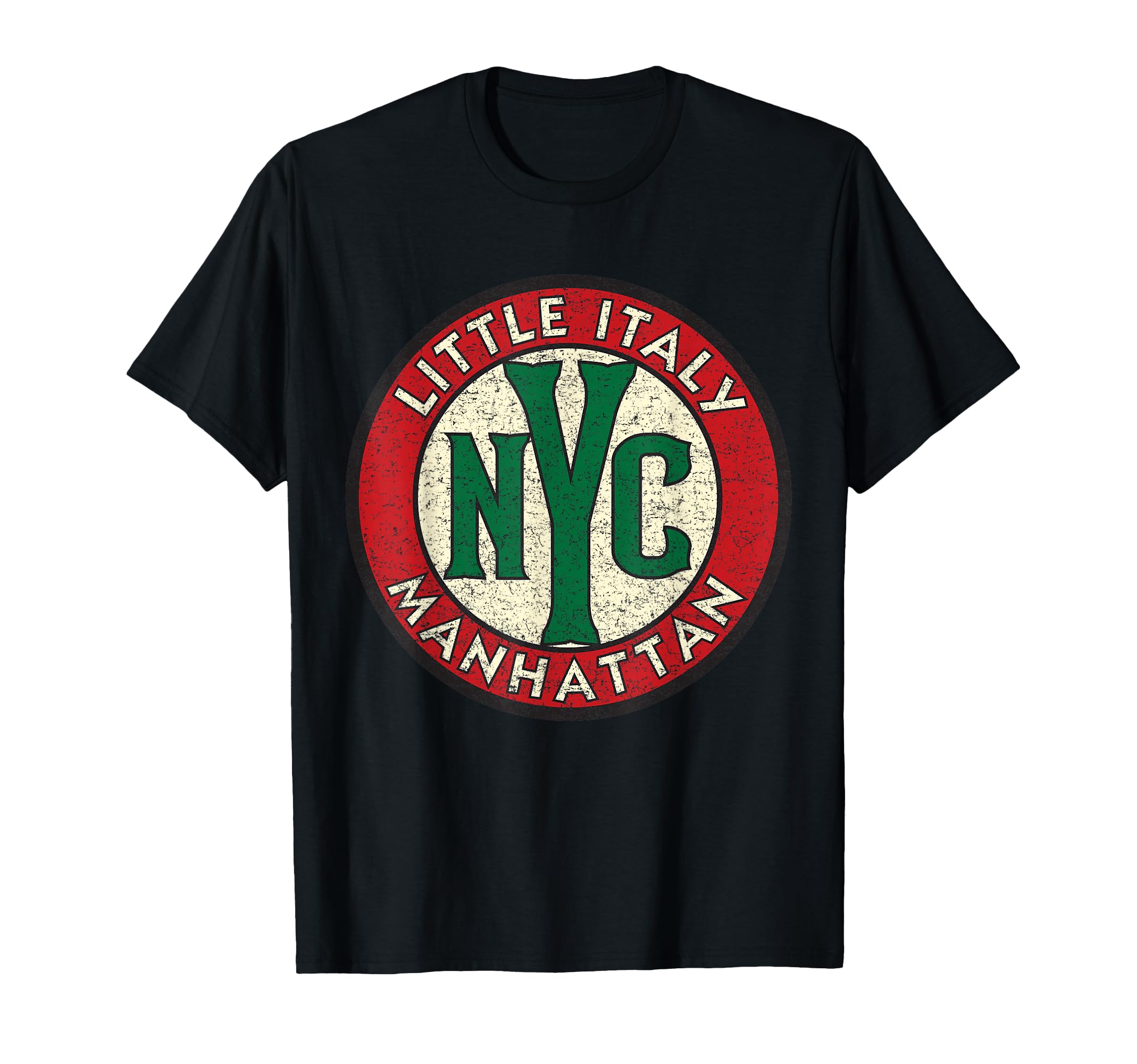Little Italy Manhattan Nyc Circle Sign T-Shirt - Trendy Graphic for Adults - T-Shirt, Sweatshirt, Hoodie