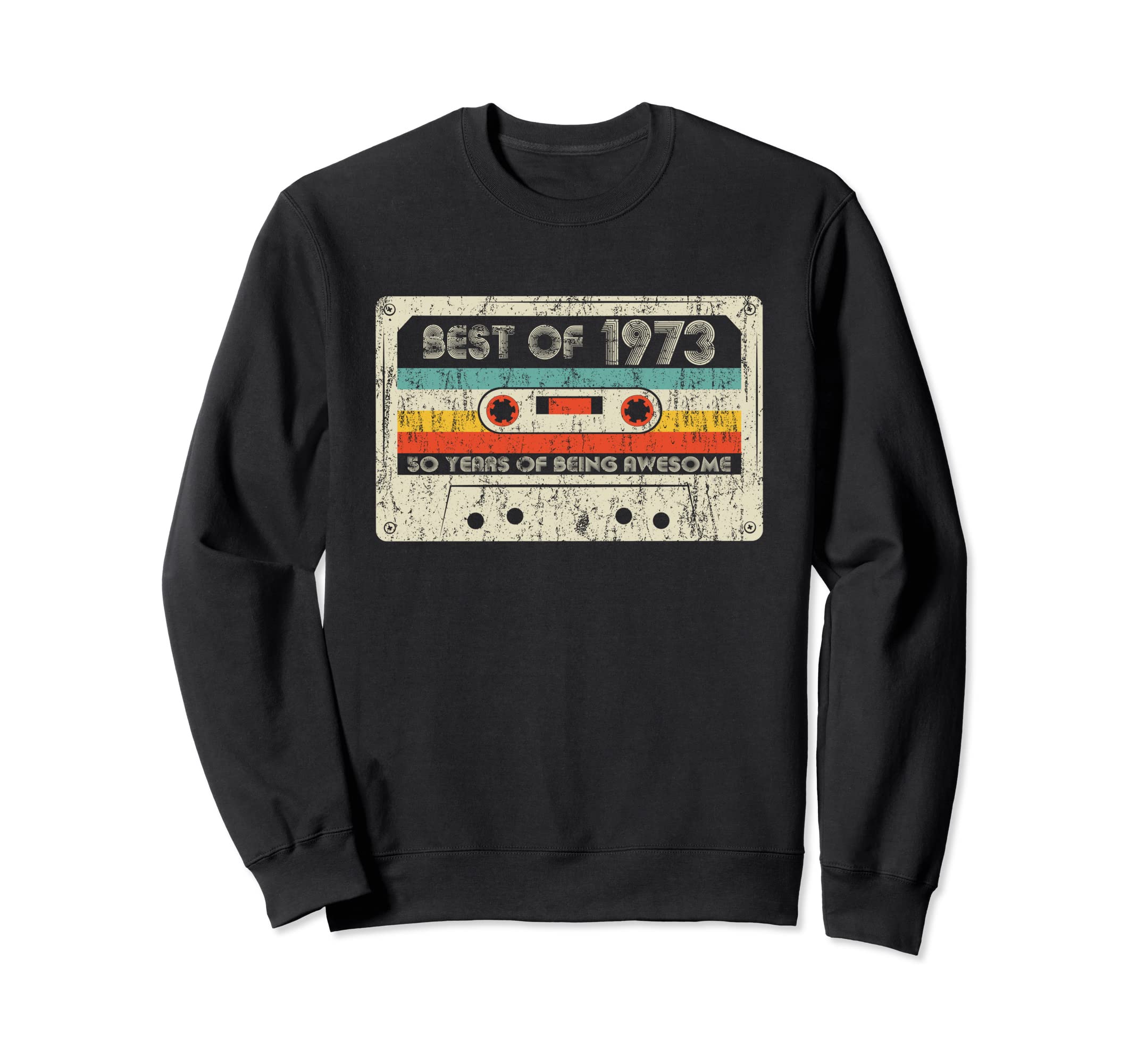 Best 1973 50Th Birthday Cassette Sweatshirt - Custom Art Print for Adults - T-Shirt, Sweatshirt, Hoodie