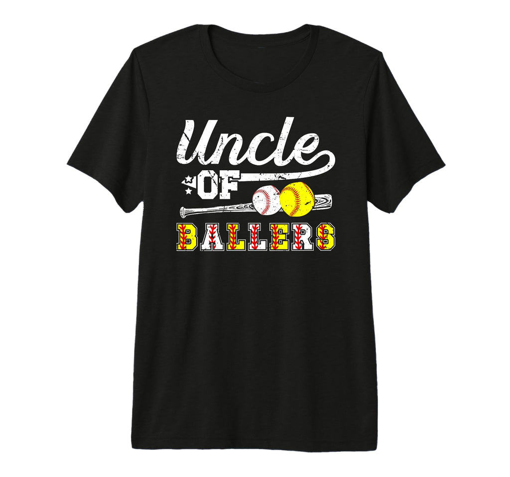 Mens Uncle Ballers Softball Baseball T-Shirt - Fun Novelty Design Unisex - T-Shirt, Sweatshirt, Hoodie