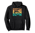 Swimming Swim Swimmer Distressed Hoodie - Custom Art Print Men Women - T-Shirt, Sweatshirt, Hoodie