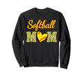 Softball Mom Leopard Game Day Vibes Sweatshirt - Trendy Graphic for Adults - T-Shirt, Sweatshirt, Hoodie