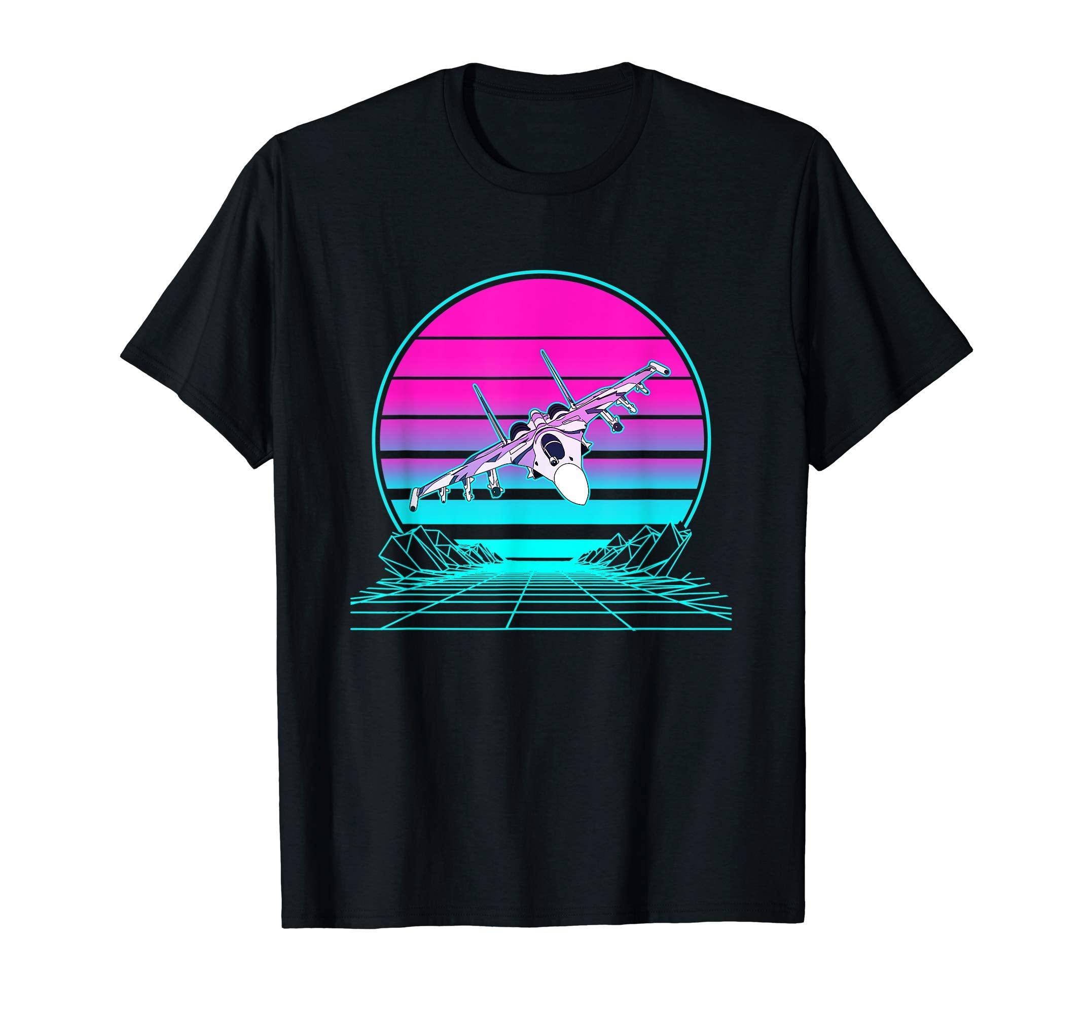 Sunset Fighter Jet T-Shirt - Aesthetic Graphic Men Women - T-Shirt, Sweatshirt, Hoodie