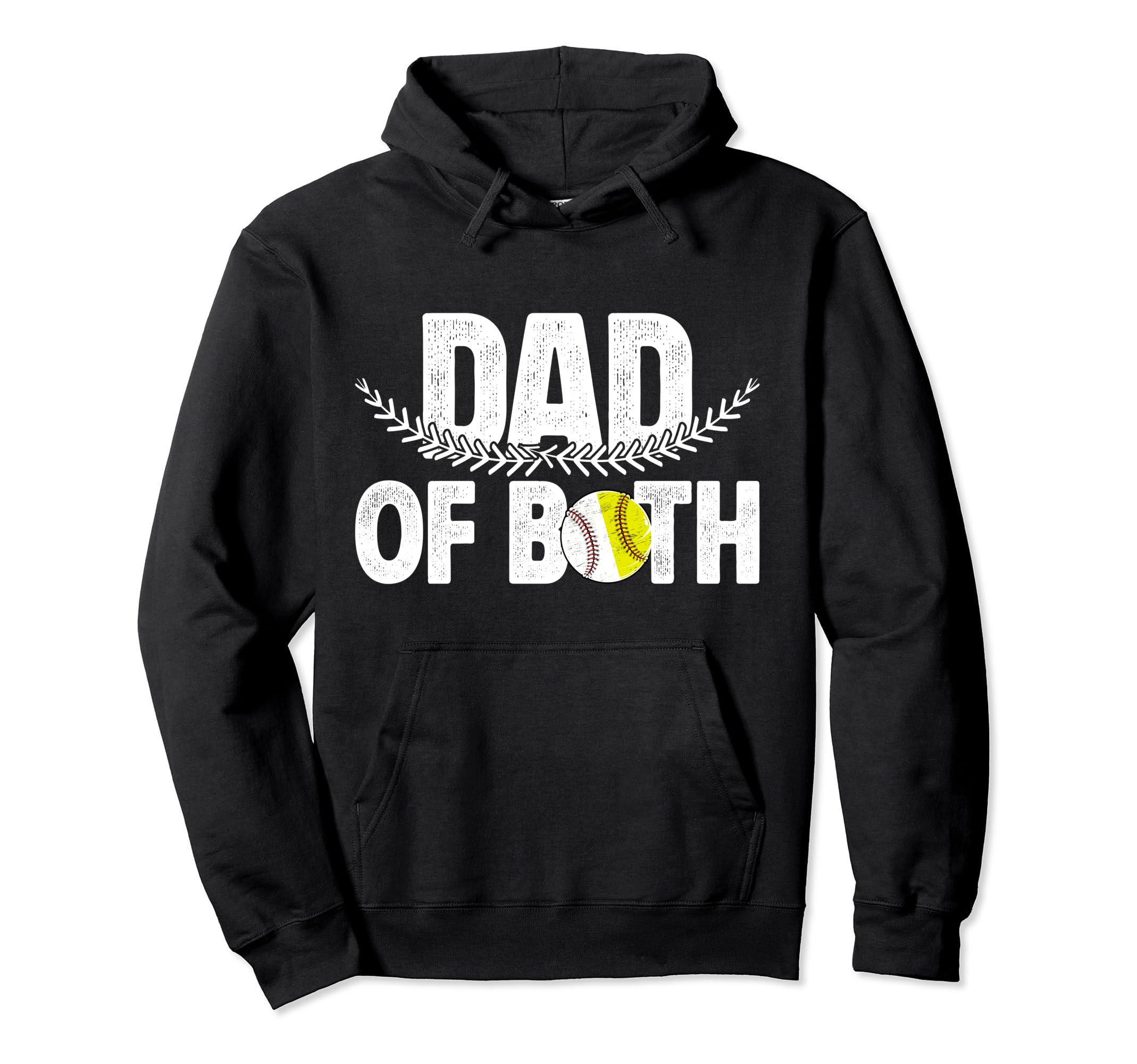 Dad Both Baseball Softball Dad Ballers Hoodie - Unique Graphic Unisex - T-Shirt, Sweatshirt, Hoodie