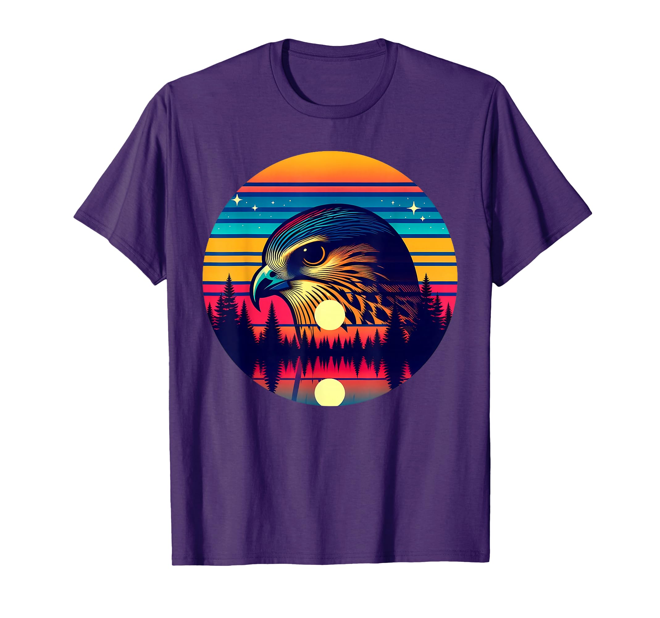 Merlin Bird Sunset Safari 70S T-Shirt - Novelty Apparel Men Women - T-Shirt, Sweatshirt, Hoodie