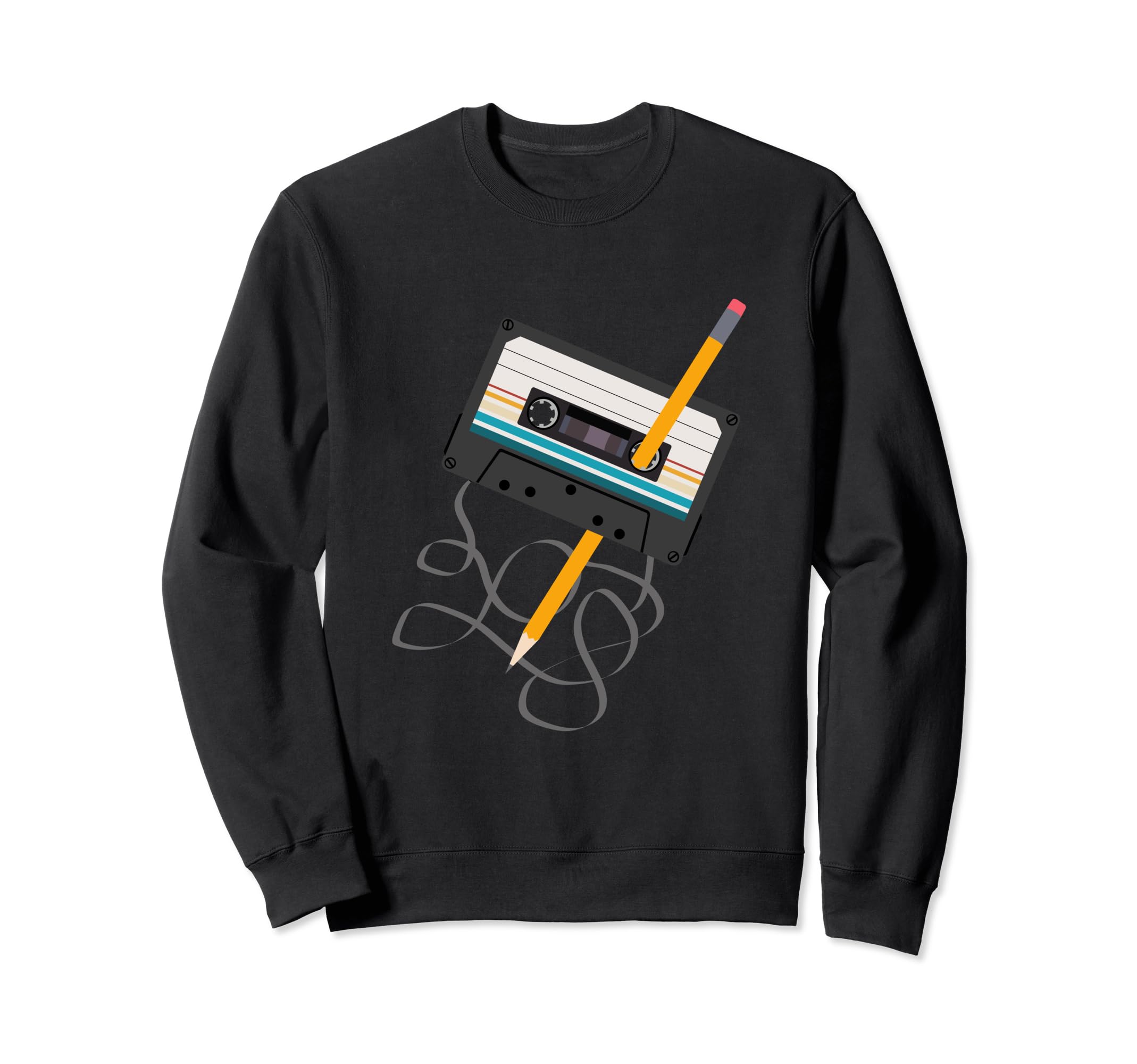 80S Cassette Tape Pencil 1980S Sweatshirt - Aesthetic Graphic Men Women - T-Shirt, Sweatshirt, Hoodie