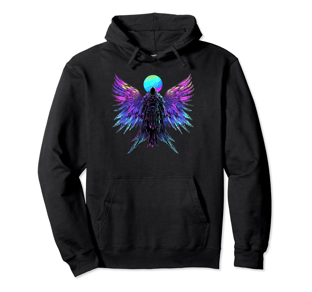 Archangel Michael Vaporwave Streetwear Hoodie - Novelty Apparel for Adults - T-Shirt, Sweatshirt, Hoodie