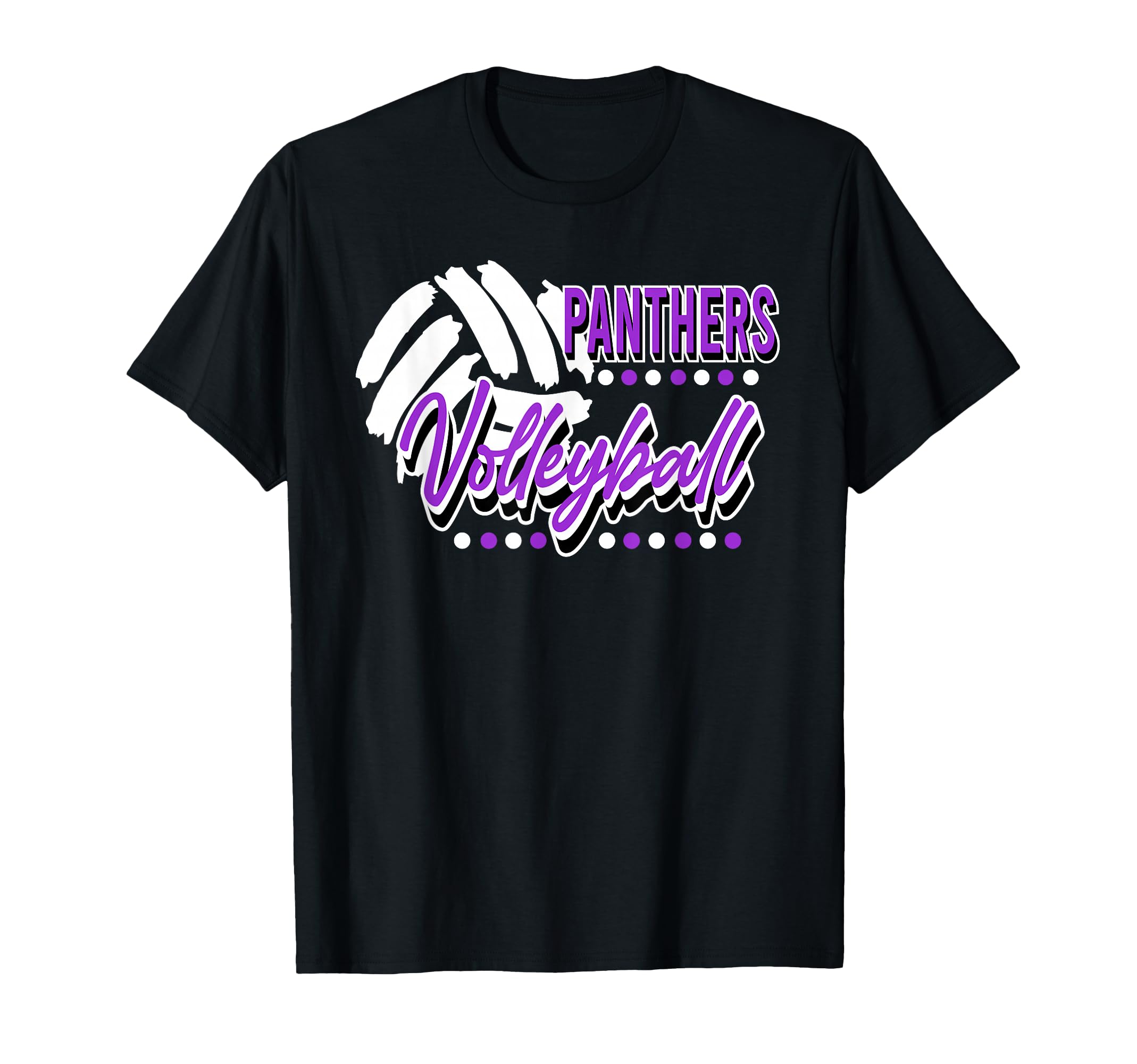 Purple Panthers Volleyball Mom Game T-Shirt - Unique Graphic for Adults - T-Shirt, Sweatshirt, Hoodie