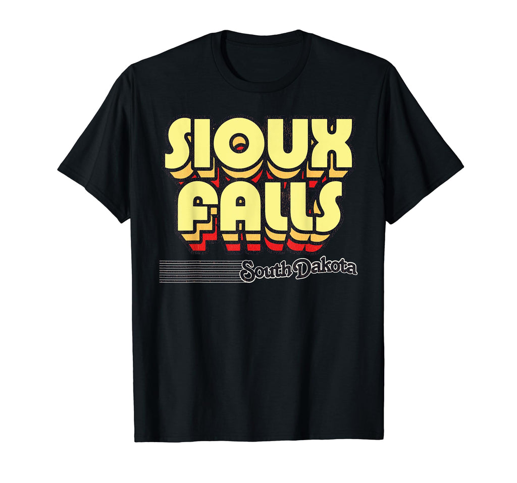 Sioux Falls South Dakota Stripes T-Shirt - Graphic Print Men Women - T-Shirt, Sweatshirt, Hoodie