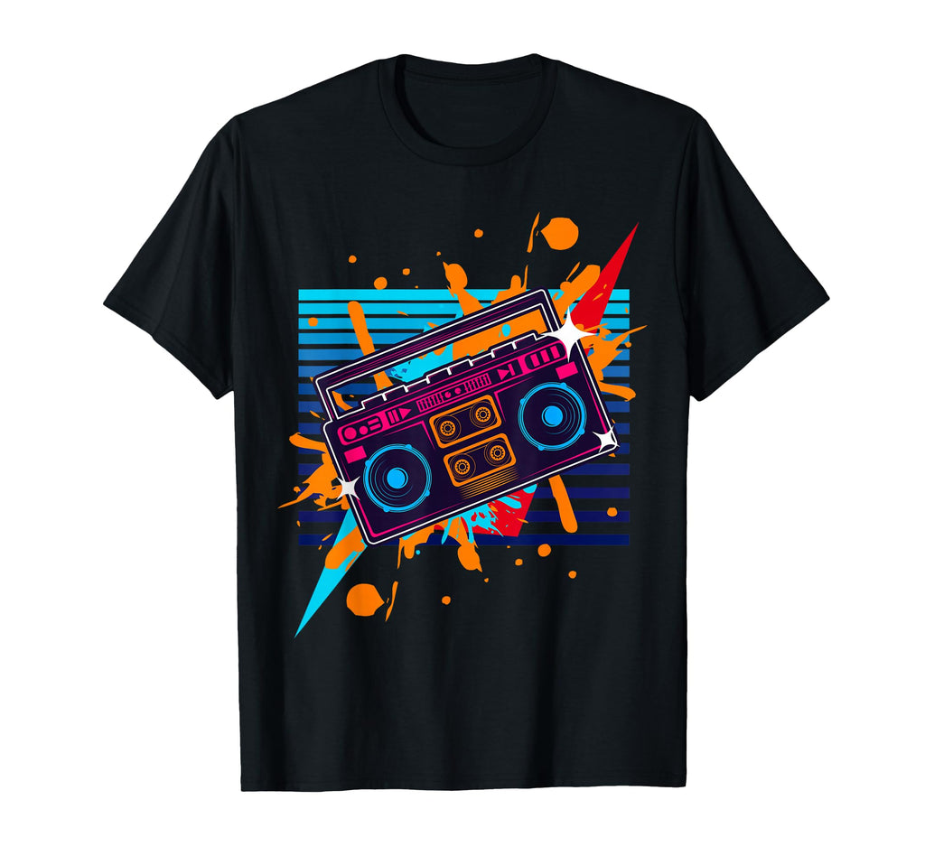 Boombox Radio Old School Hip Hop T-Shirt - Fun Novelty Design Men Women - T-Shirt, Sweatshirt, Hoodie