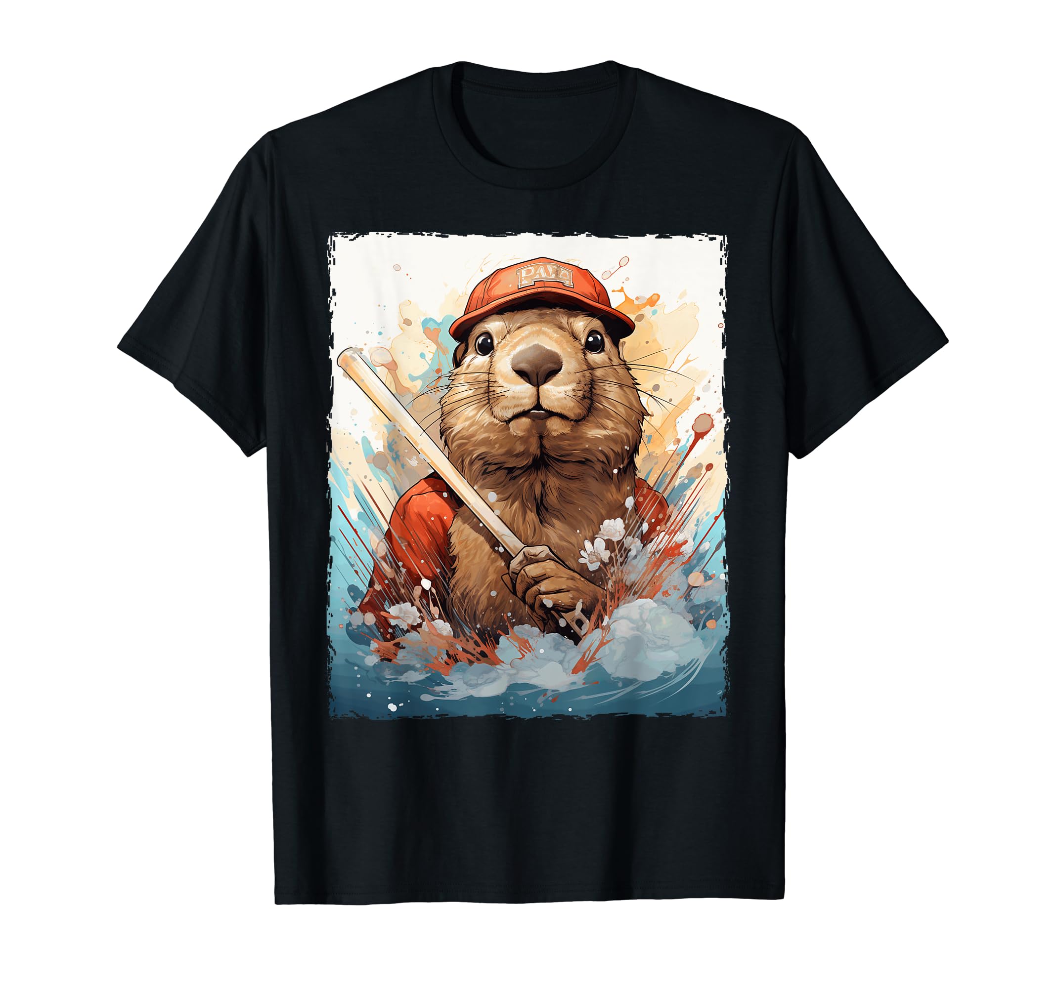 Capybara Baseball T-Shirt - Unique Graphic for Adults - T-Shirt, Sweatshirt, Hoodie
