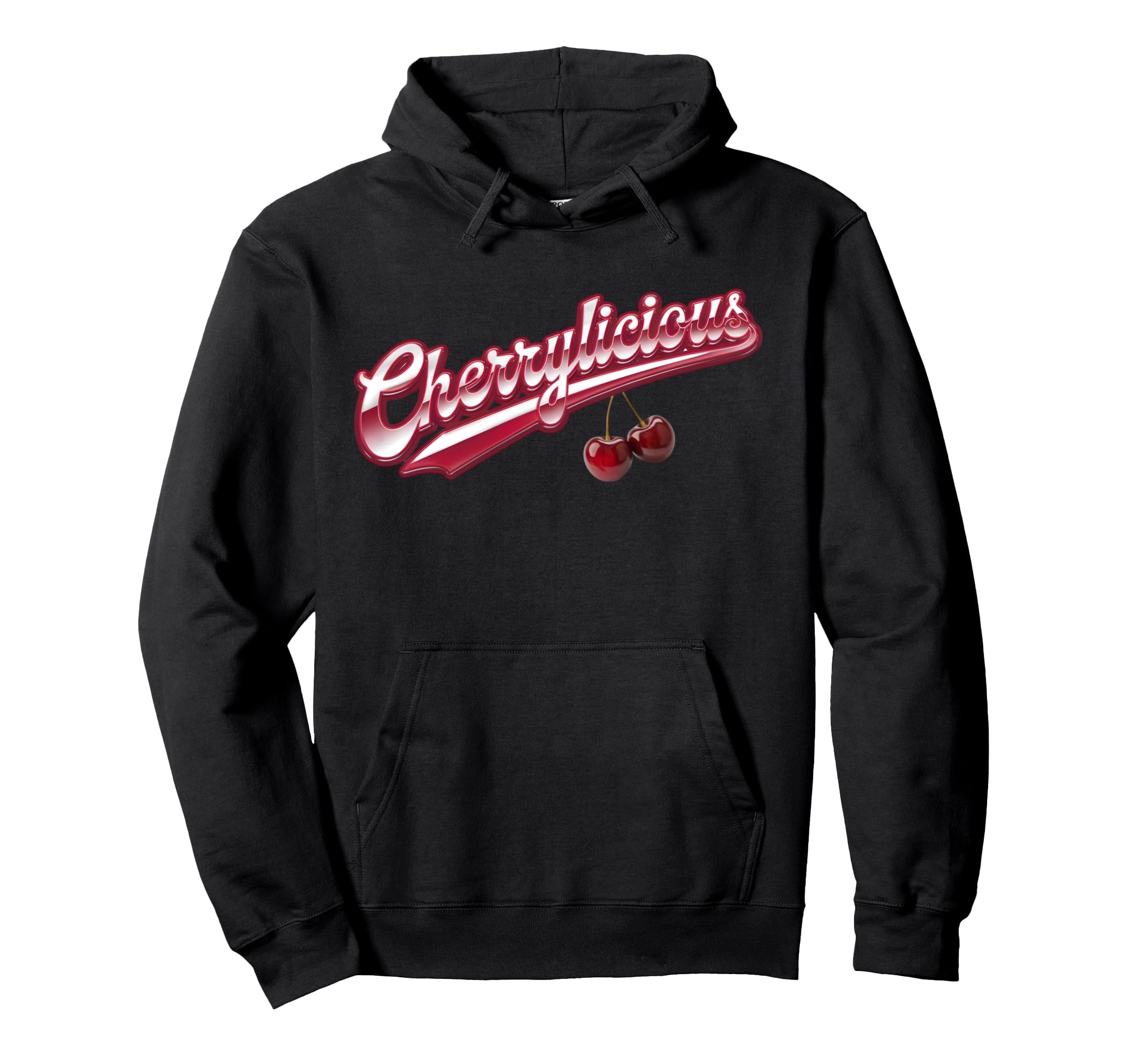 Cherrylicious Bold Flirty Cherry Hoodie - Custom Art Print for Adults - T-Shirt, Sweatshirt, Hoodie